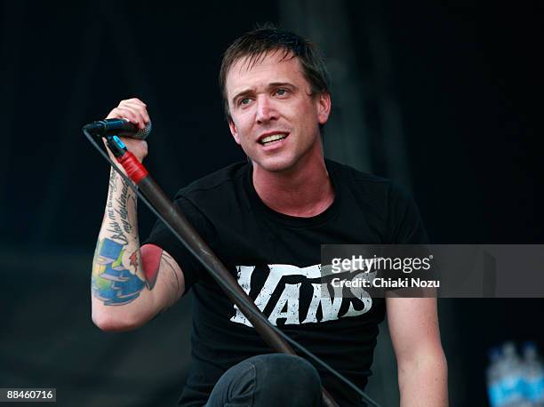 Benjamin Kowalewicz of Billy Talent performs at day one of the Download Festival at Donington Park on June 12, 2009 in Castle Donington, England.
