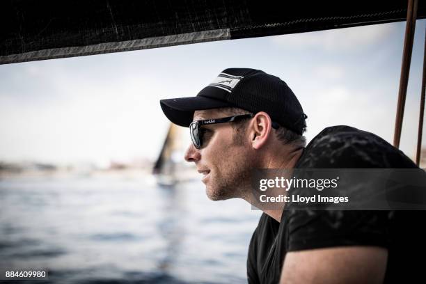 Extreme Team Mexico's Tom Buggy during the Extreme Sailing Series on December 2, 2017 in Isla San Jose, Mexico.