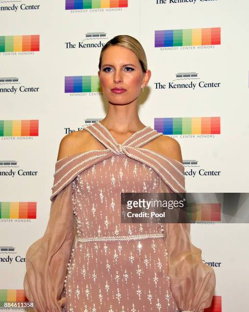 Karolina Kurkova arrives for the formal Artist's Dinner honoring the recipients of the 40th Annual Kennedy Center Honors hosted by United States...
