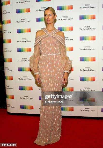 Karolina Kurkova arrives for the formal Artist's Dinner honoring the recipients of the 40th Annual Kennedy Center Honors hosted by United States...