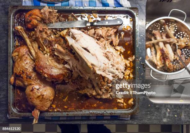 thanksgiving turkey leftovers - thanksgiving leftovers stock pictures, royalty-free photos & images