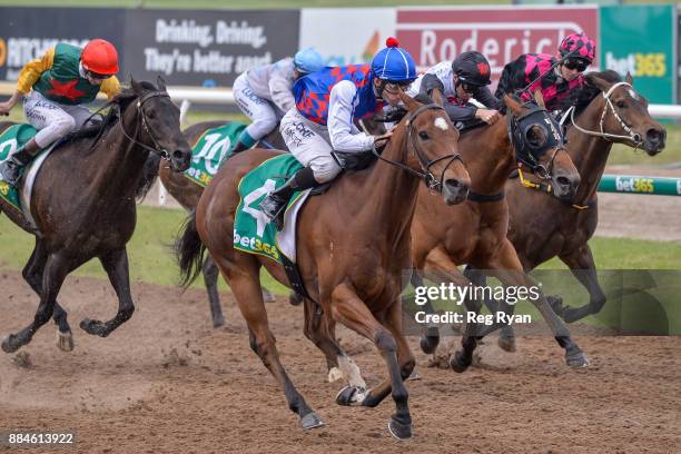 The Bont ridden by Jamie Mott wins the IGA Liquor Christmas catalogue out Wednesday BM58 Handicap at Geelong Synthetic Racecourse on December 03,...