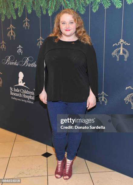 Danielle Macdonald attends the Brooks Brothers holiday celebration with St Jude Children's Research Hospital at Brooks Brothers Rodeo on December 2,...