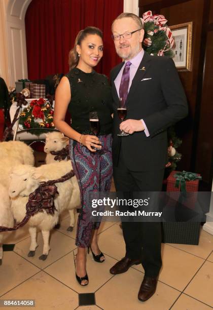 Allegra Riggio and Jared Harris attend the Brooks Brothers holiday celebration with St Jude Children's Research Hospital at Brooks Brothers Rodeo on...