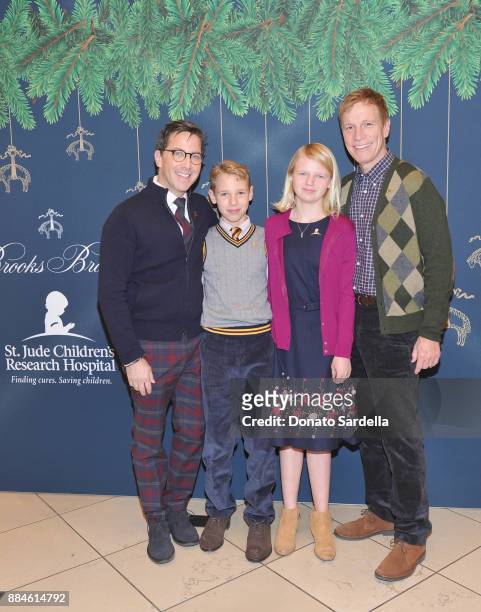 Dan Bucatinsky, Jonah Bucatinsky, Eliza Bucatinsky and Don Roos attend the Brooks Brothers holiday celebration with St Jude Children's Research...