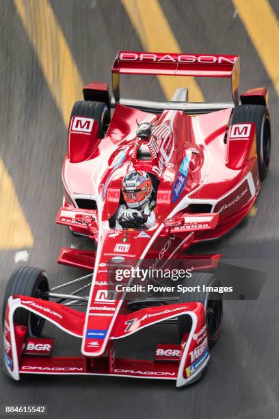 Jerome d'Ambrosio of Belgium from DRAGON on track at the Formula E Non-Qualifying Practice 3 during the FIA Formula E Hong Kong E-Prix Round 2 at the...