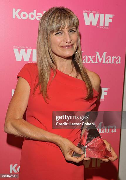 The Dorothy Arzner Directors Award honoree Director Catherine Hardwicke backstage at the Women In Film 2009 Crystal + Lucy Awards at the Hyatt...