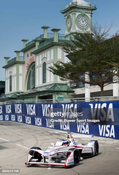 Neel Jani of Switzerland from DRAGON competes in the Formula E Qualifying Session 2 during the FIA Formula E Hong Kong E-Prix Round 2 at the Central...