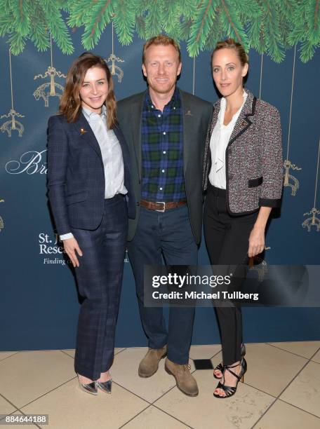 Actors Caterina Scorsone, Kevin McKidd and Kim Raver attend the Brooks Brothers holiday celebration with St Jude Children's Research Hospital at...
