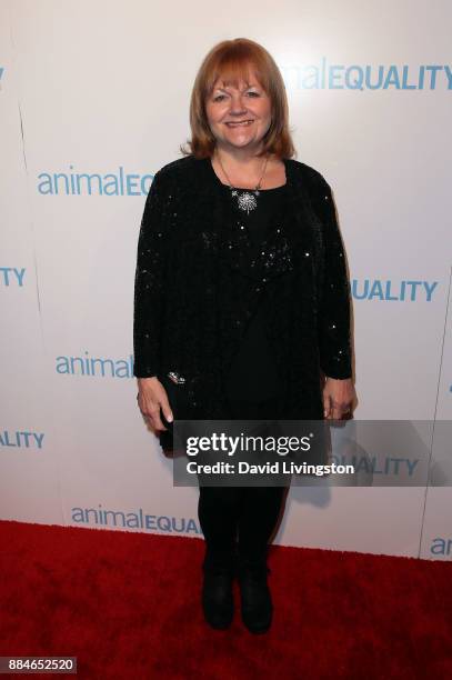 Actress Lesley Nicol attends the Animal Equality Global Action annual gala at The Beverly Hilton Hotel on December 2, 2017 in Beverly Hills,...