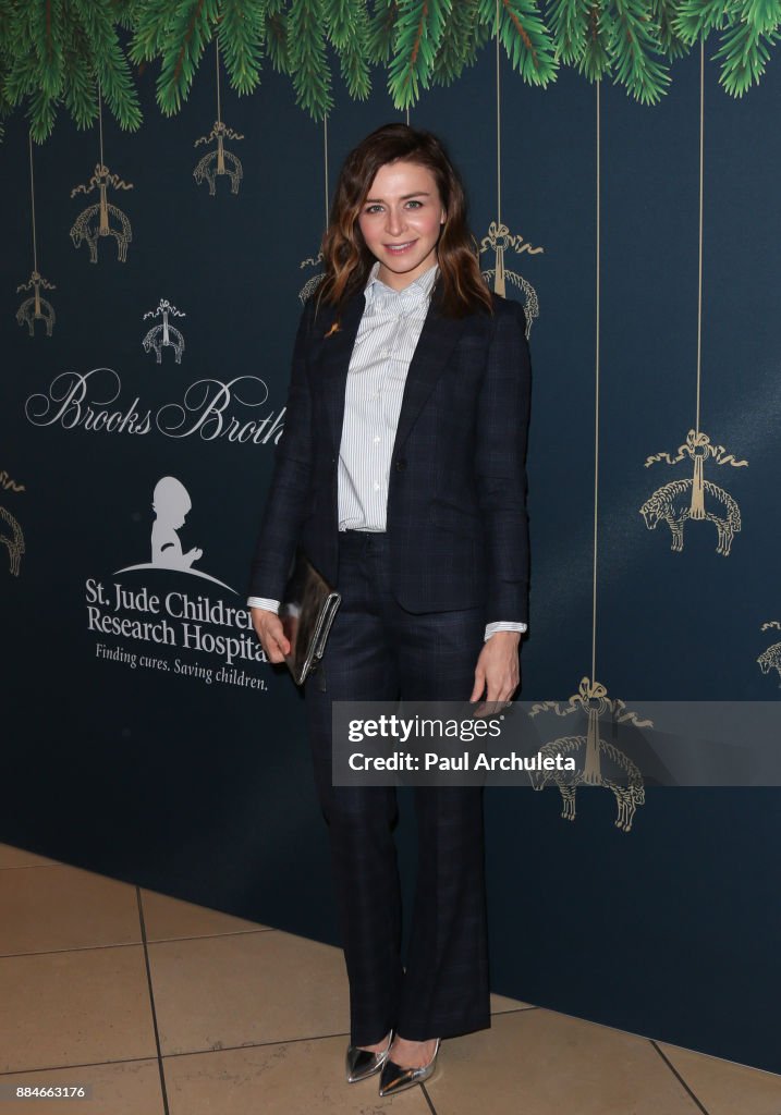 Actress Caterina Scorsone attends the Brooks Brothers and St.Jude