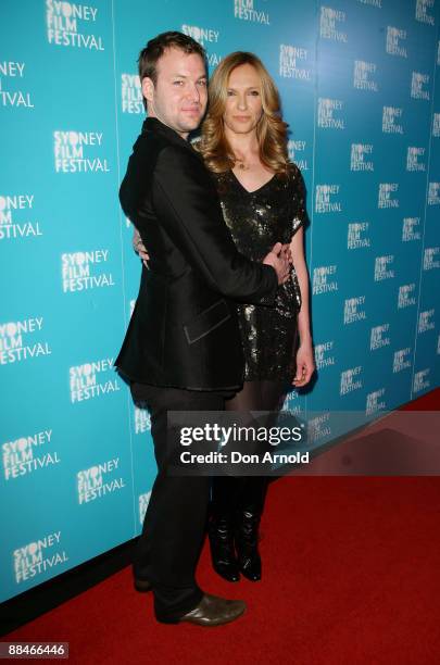 Dave Galafassi and wife Toni Collette attend the World Premiere of 'Beautiful Kate' as part of the Sydney Film Festival 2009 at the State Theatre on...