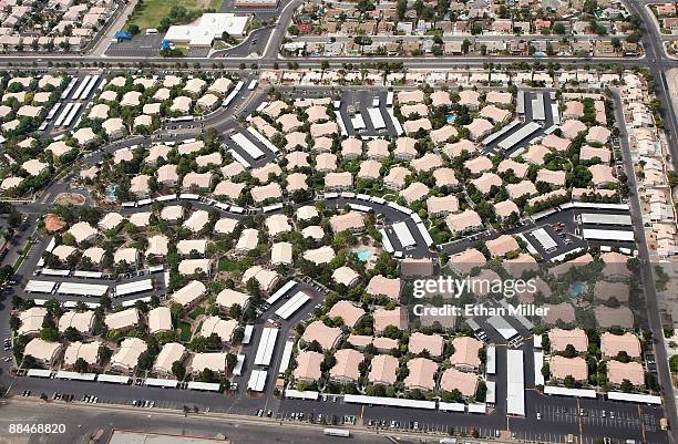 An aerial view of apartment homes June 12, 2009 in Las Vegas, Nevada. A report by RealtyTrac Inc. Found that for the month of May, Nevada had the...