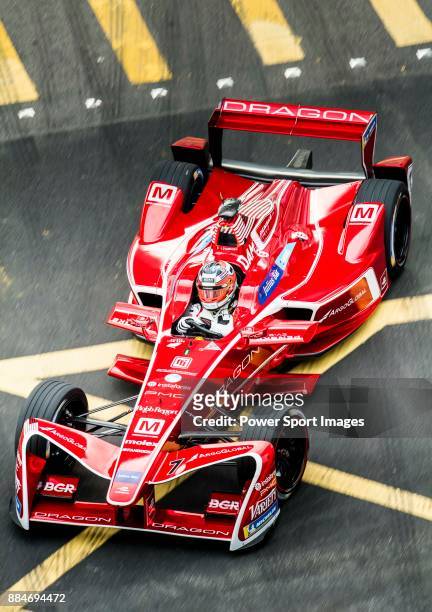Jerome d'Ambrosio of Belgium from DRAGON on track at the Formula E Non-Qualifying Practice 3 during the FIA Formula E Hong Kong E-Prix Round 2 at the...
