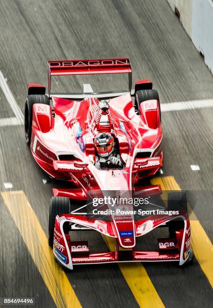 Jerome d'Ambrosio of Belgium from DRAGON on track at the Formula E Non-Qualifying Practice 3 during the FIA Formula E Hong Kong E-Prix Round 2 at the...