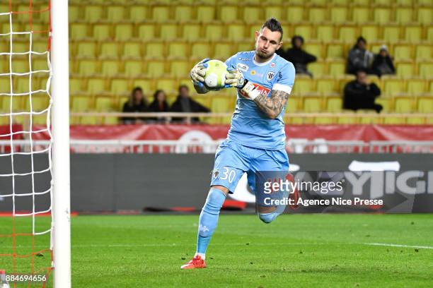 Alexandre Letellier of Angers during the Ligue 1 match between AS Monaco and Angers SCO at Stade Louis II on December 2, 2017 in Monaco, .