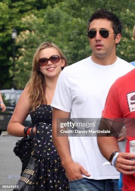 Charlotte Church and Gavin Henson attends day two of the Isle of Wight Festival at Seaclose Park on June 13, 2009 in Newport, Isle of Wight.