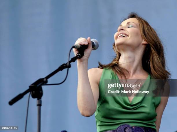 Sharon Corr perform on stage on day 2 of the Isle Of Wight Festival at Seaclose Park on June 13, 2009 in Newport, Isle of Wight.