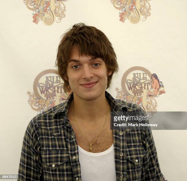Paolo Nutini back stage on day 2 of the Isle Of Wight Festival at Seaclose Park on June 13, 2009 in Newport, Isle of Wight.