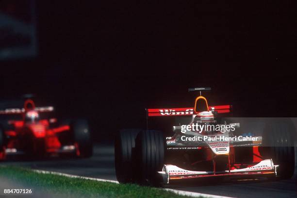 Alex Zanardi, Mika Salo, Williams-Supertec FW21, Grand Prix of Italy, Autodromo Nazionale Monza, 12 September 1999. Alex Zanardi braking for the...