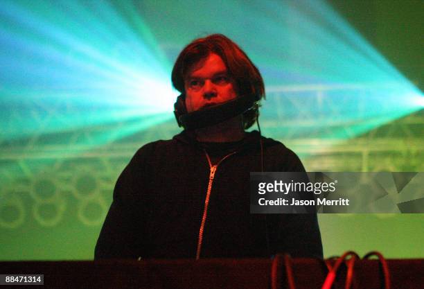 Paul Oakenfold performs on stage during Bonnaroo 2009 on June 12, 2009 in Manchester, Tennessee.
