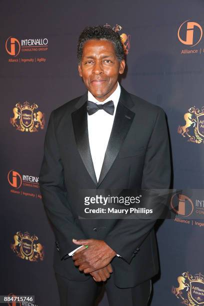 Johnnie Johnson III attends Affluent Attache red carpet launch benefiting Los Angeles Children's Hospital at OUE Skyspace LA on December 2, 2017 in...