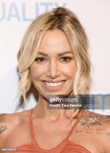 Model Tina Louise attends the Animal Equality Global Action annual gala at The Beverly Hilton Hotel on December 2, 2017 in Beverly Hills, California.