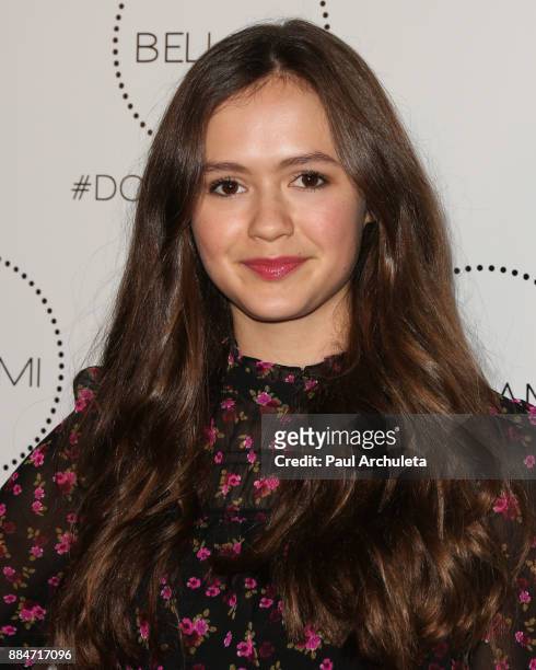 Actress Olivia Sanabia attends the launch party for the Dove x BELLAMI collection at Unici Casa Gallery on December 2, 2017 in Culver City,...