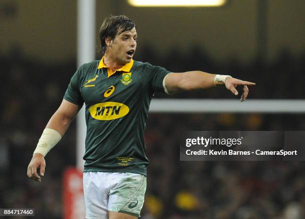 South Africa's Francois Venter during the 2017 Under Armour Series Autumn International match between Wales and South Africa at Principality Stadium...