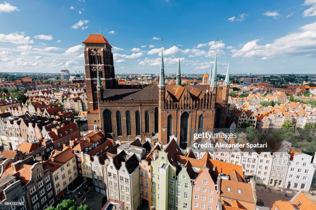 Aerial view of Gdansk, Poland
