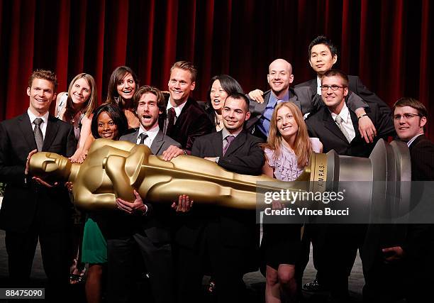 Student filmmakers from across the United States pose prior to the 36th Annual Student Academy Awards at The Motion Picture Academy on June 13, 2009...