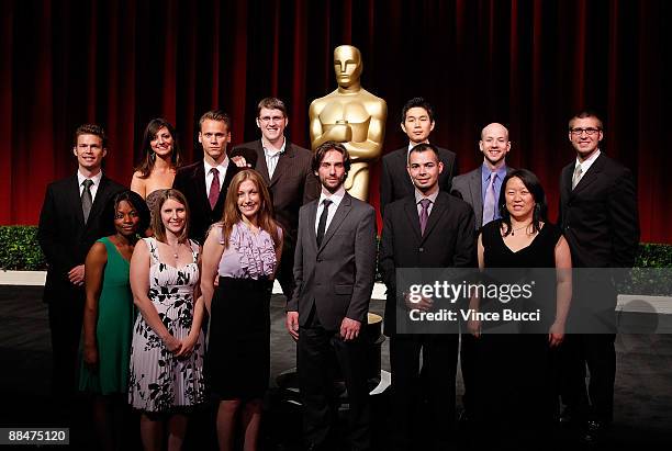 Student filmmakers from across the United States pose prior to the 36th Annual Student Academy Awards at The Motion Picture Academy on June 13, 2009...