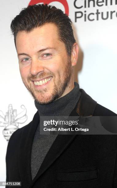 Actor Dan Feuerriegel arrives for the TJ Scott Book Launch For "In The Tub Volume 2" held at Cinematic Pictures Group Gallery on December 2, 2017 in...