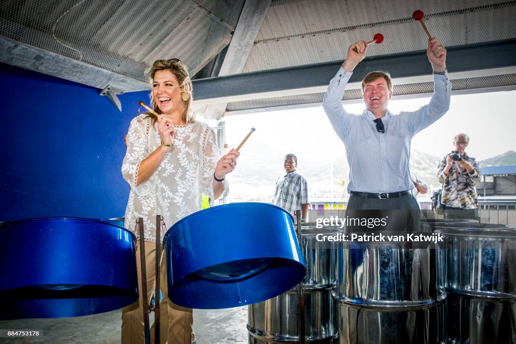 King Willem-Alexander Of The Netherlands And Queen Maxima Visit St Maarten