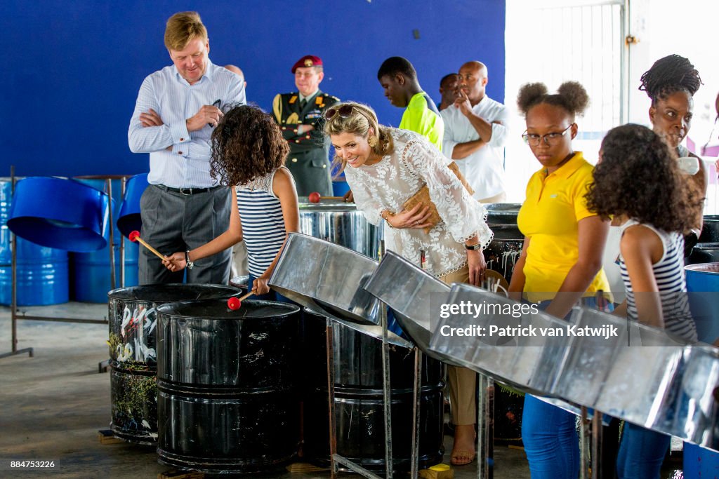 King Willem-Alexander Of The Netherlands And Queen Maxima Visit St Maarten