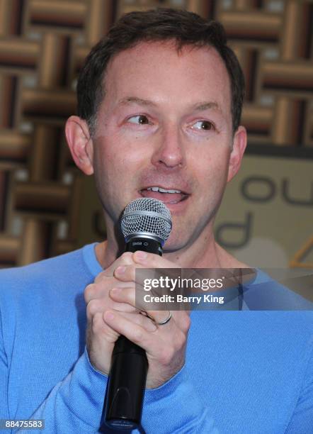 Producer Dan Jinks presents award to Dustin Lance Black at the "Life Out Loud 4" event held at Sunset Gower Studios on June 13, 2009 in Hollywood,...