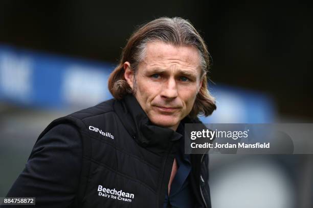 Gareth Ainsworth, Manager of Wycombe Wanderers looks on prior to The Emirates FA Cup Second Round between Wycombe Wanderers and Leatherhead at Adams...