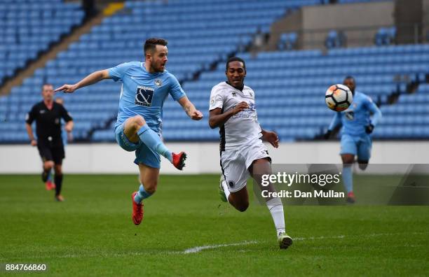 Marc McNulty of Coventry City scores his sides second goal during the The Emirates FA Cup Second Round match between Coventry City and Boreham Wood...