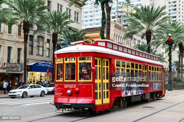 new orleans streetcar, louisiana, usa - new orleans streetcar stock pictures, royalty-free photos & images