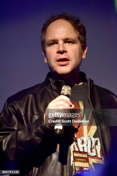 Radio personality Eddie Trunk appears onstage during Frontiers Rock Holiday Bash at The Canyon Club on December 2, 2017 in Agoura Hills, California.