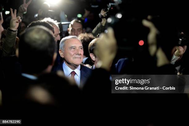 The President of the Senate, Pietro Grasso, during the assembly of the Left that launches the unitary List of Liberi e Uguali , on December 3, 2017...