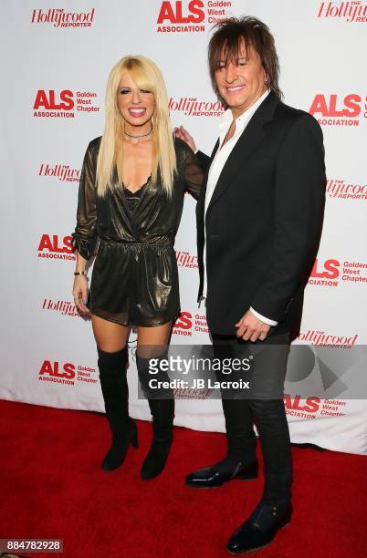 Richie Sambora and Orianthi Panagaris attend the ALS Golden West Chapter Hosts Champions for Care and a cure on December 02, 2017 in Los Angeles,...