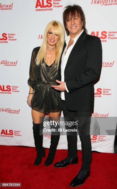 Richie Sambora and Orianthi Panagaris attend the ALS Golden West Chapter Hosts Champions for Care and a cure on December 02, 2017 in Los Angeles,...