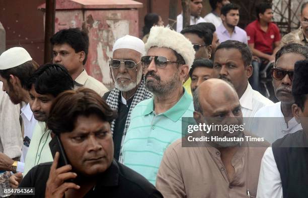 Ex MP of Pune Suresh Kalmadi participates in a procession during Eid Milad-Un-Nabi - the birth anniversary of Prophet Muhammad - the founder of...