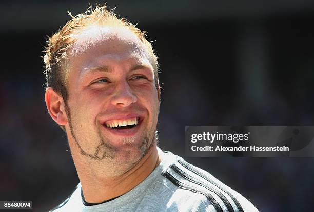 Robert Harting of Germany competes at the men's Discus during the IAAF Golden League ISTAF meeting at the Olympic Stadium on June 14, 2009 in Berlin,...