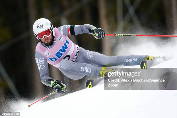 Thomas Fanara of France competes during the Audi FIS Alpine Ski World Cup Men's Giant Slalom on December 3, 2017 in Beaver Creek, Colorado.