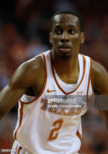 Matt Coleman of the Texas Longhorns stands on the court during the game with the Lipscomb Bisons at the Frank Erwin Center on November 18, 2017 in...