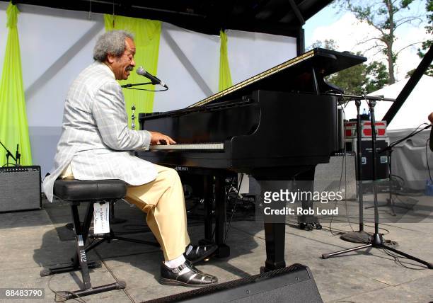 Musician Allen Toussaint performs at the 2009 Bonnaroo Music and Arts Festival on June 13, 2009 in Manchester, Tennessee.