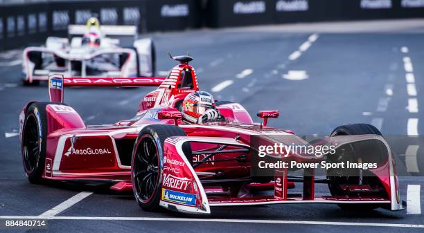 Jerome d'Ambrosio of Belgium from DRAGON competes during the FIA Formula E Hong Kong E-Prix Round 2 at the Central Harbourfront Circuit on 03...