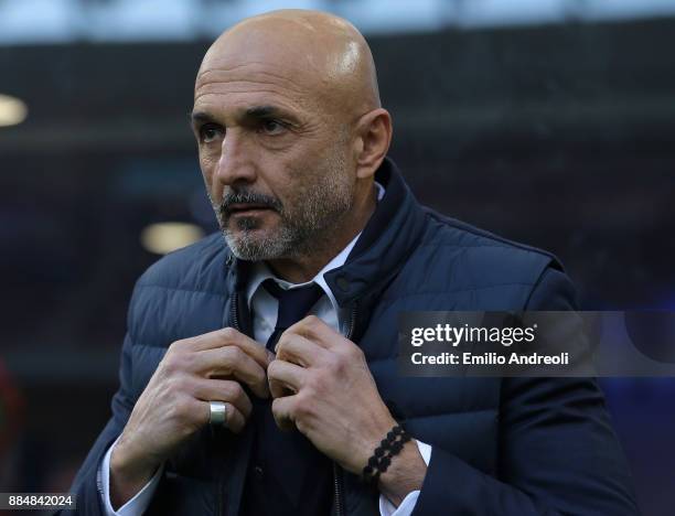 Internazionale Milano coach Luciano Spalletti looks on prior to the Serie A match between FC Internazionale and AC Chievo Verona at Stadio Giuseppe...